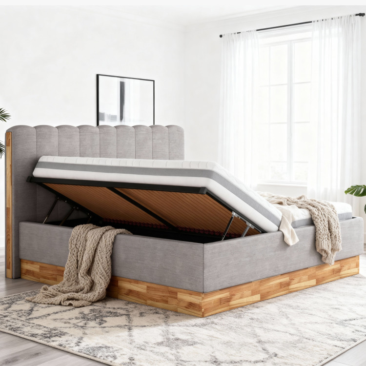 Lábtartós ágy 180 x 200 cm tárolóhellyel  - 1