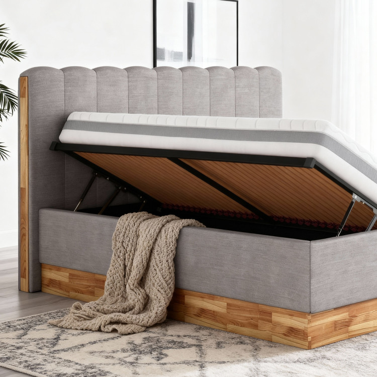 Lábtartós ágy 180 x 200 cm tárolóhellyel  - 3