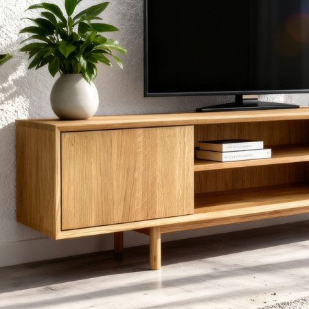 Dubová televizní komoda na nožičkách 180 cm, Oslo II  - 2
