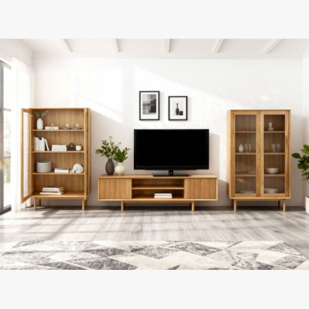 Dubová televizní komoda na nožičkách 180 cm, Oslo II  - 3