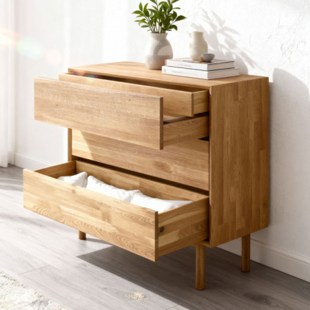 Dubová komoda se zásuvkami Oslo II na nožičkách  - 2