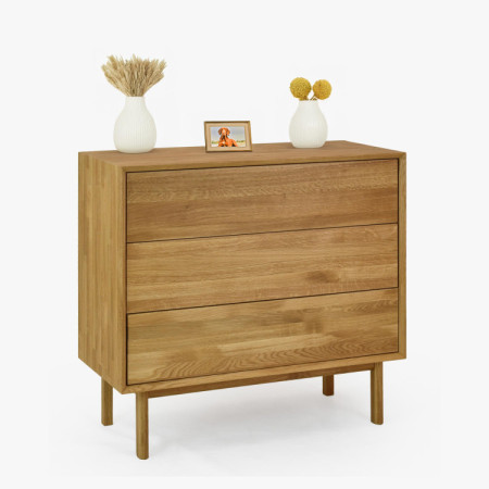 Dubová komoda se zásuvkami Oslo II na nožičkách  - 3