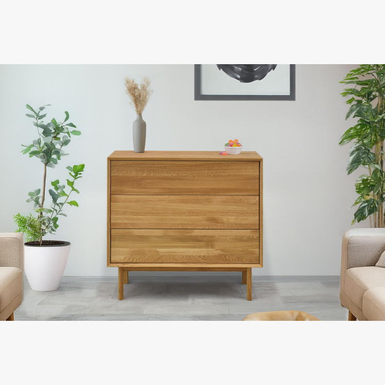 Dubová komoda se zásuvkami Oslo II na nožičkách  - 7