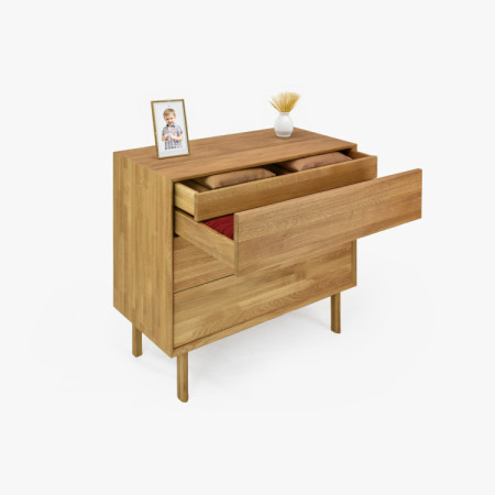 Dubová komoda se zásuvkami Oslo II na nožičkách  - 11