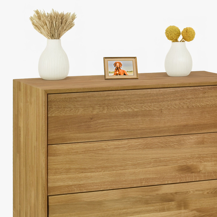 Dubová komoda se zásuvkami Oslo II na nožičkách  - 12