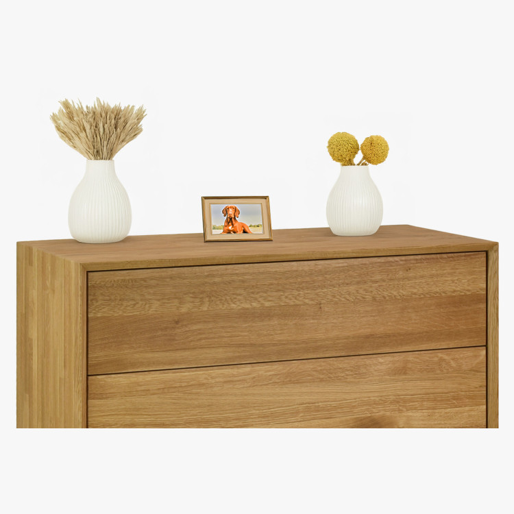 Dubová komoda se zásuvkami Oslo II na nožičkách  - 13