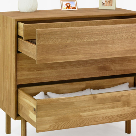 Dubová komoda se zásuvkami Oslo II na nožičkách  - 14