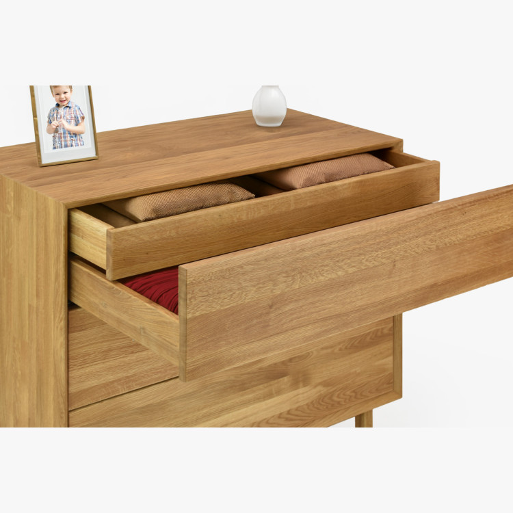 Dubová komoda se zásuvkami Oslo II na nožičkách  - 16