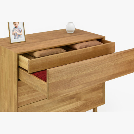 Dubová komoda se zásuvkami Oslo II na nožičkách  - 16