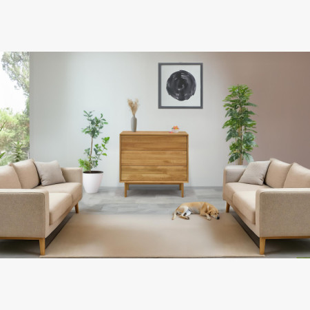 Dubová komoda se zásuvkami Oslo II na nožičkách  - 18