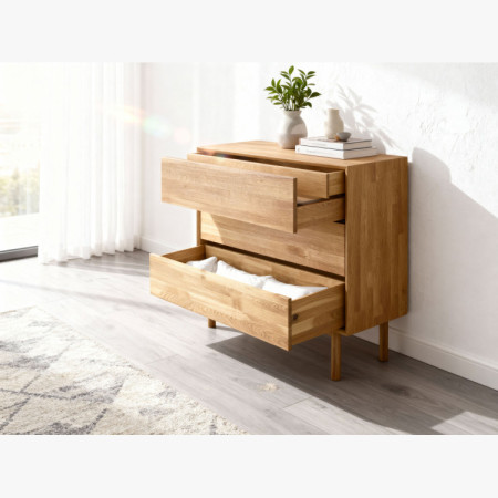 Dubová komoda se zásuvkami Oslo II na nožičkách  - 20