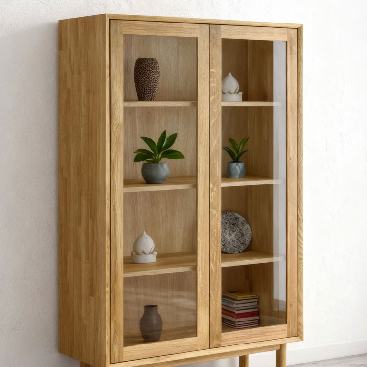 Masivní dvoudveřová vitrina na nožičkách, Oslo II  - 2