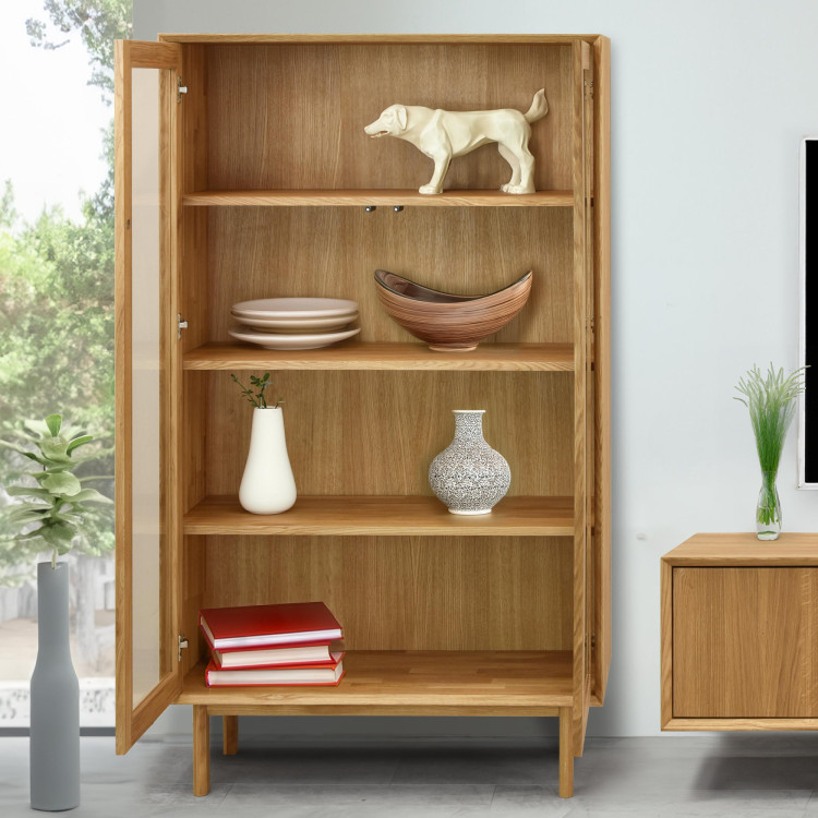 Masivní dvoudveřová vitrina na nožičkách, Oslo II  - 6