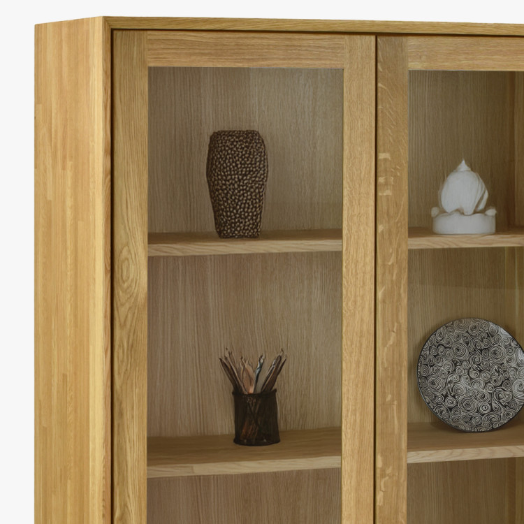 Masivní dvoudveřová vitrina na nožičkách, Oslo II  - 7