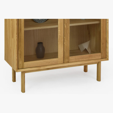 Masivní dvoudveřová vitrina na nožičkách, Oslo II  - 10