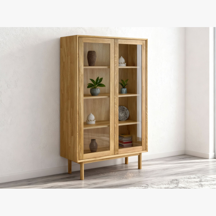 Masivní dvoudveřová vitrina na nožičkách, Oslo II  - 13