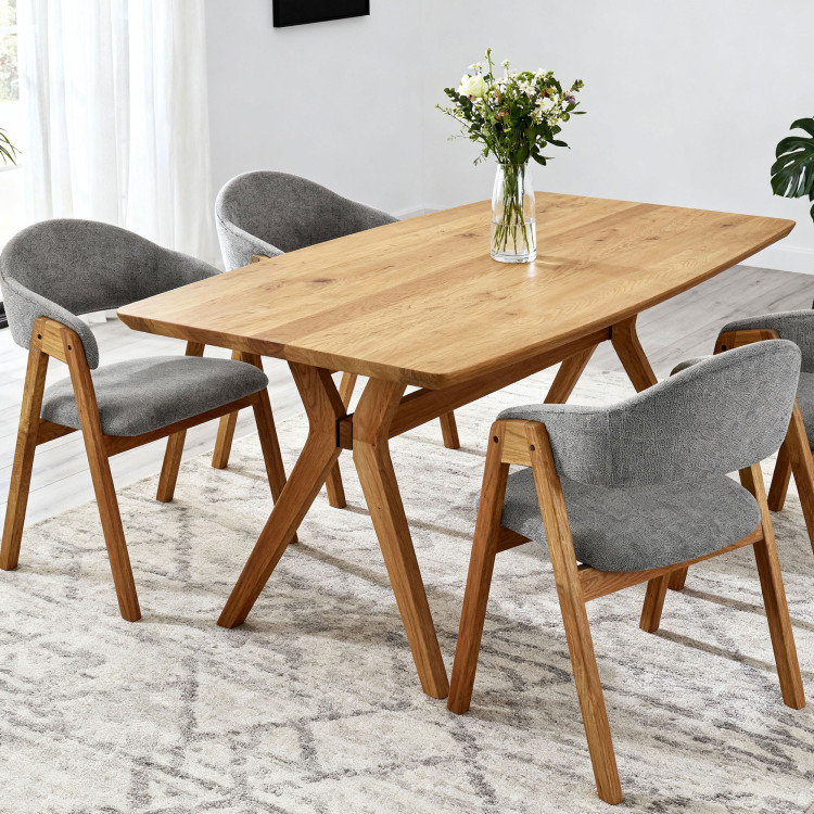 Dub tölgy ovális étkezőasztal 180 × 90 cm és Arco székek