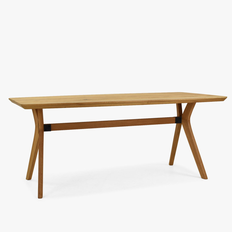 Dub tölgy ovális étkezőasztal 180 × 90 cm és Arco székek