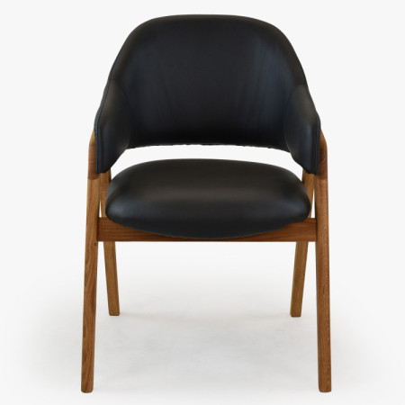 Dub tölgy ovális étkezőasztal 180 × 90 cm és Beny fekete székek