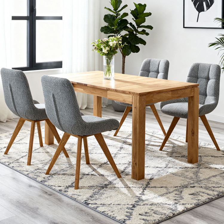 Dub négyzet alakú, kihúzható asztal 80 x 80 cm  - 9