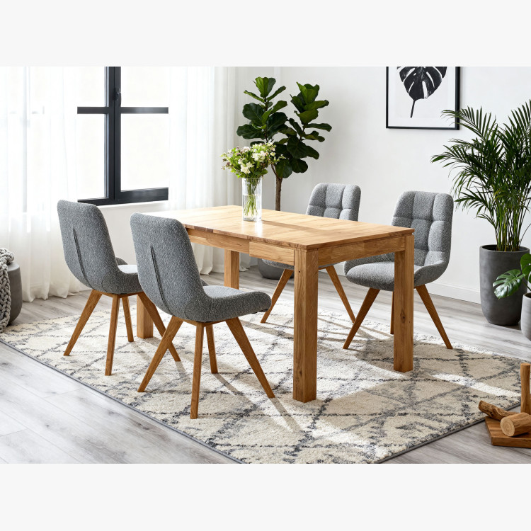 Dub négyzet alakú, kihúzható asztal 80 x 80 cm  - 11