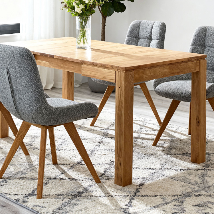 Dub négyzet alakú, kihúzható asztal 80 x 80 cm  - 12