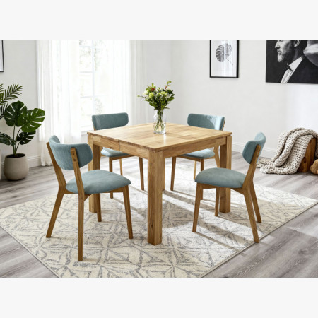 Dub négyzet alakú, kihúzható asztal 80 x 80 cm  - 13