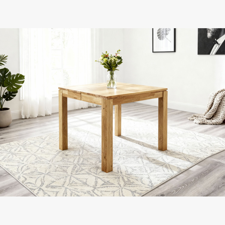 Dub négyzet alakú, kihúzható asztal 80 x 80 cm  - 17