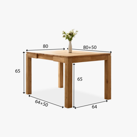 Bővíthető étkező szett Matus 80 × 80 + 4× Amisa  - 8