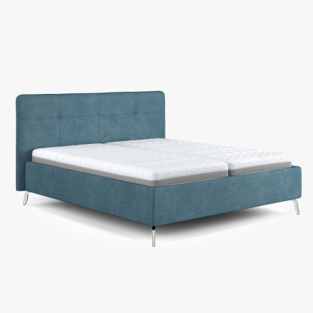 Čalouněná ágy tárolóhellyel kék, 160 x 200 cm  - 3