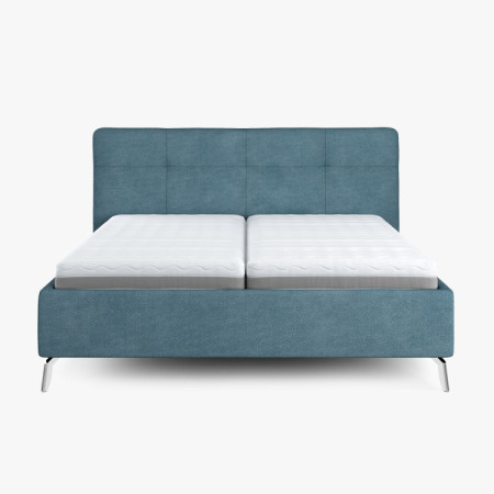 Čalouněná ágy tárolóhellyel kék, 160 x 200 cm  - 4