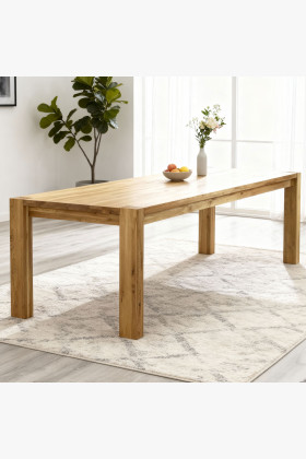 Jídelní asztal 10 személy részére tömör tölgyfából, Zlatko 240 x 100 cm  - 1