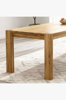 Jídelní asztal 10 személy részére tömör tölgyfából, Zlatko 240 x 100 cm  - 1 2