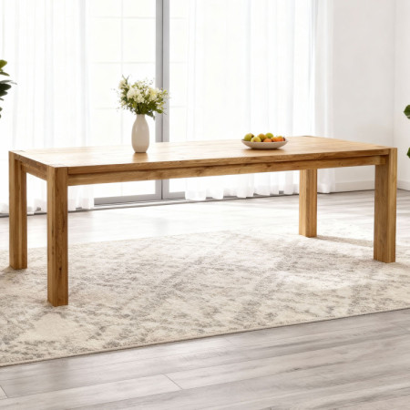 Jídelní asztal 10 személy részére tömör tölgyfából, Zlatko 240 x 100 cm  - 3