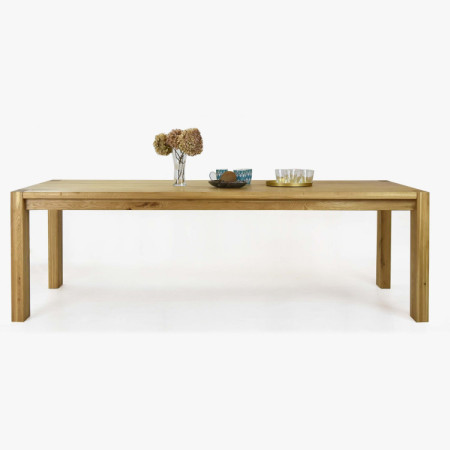 Jídelní asztal 10 személy részére tömör tölgyfából, Zlatko 240 x 100 cm  - 4
