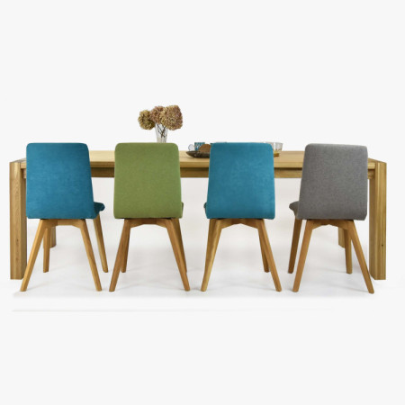 Jídelní asztal 10 személy részére tömör tölgyfából, Zlatko 240 x 100 cm  - 5