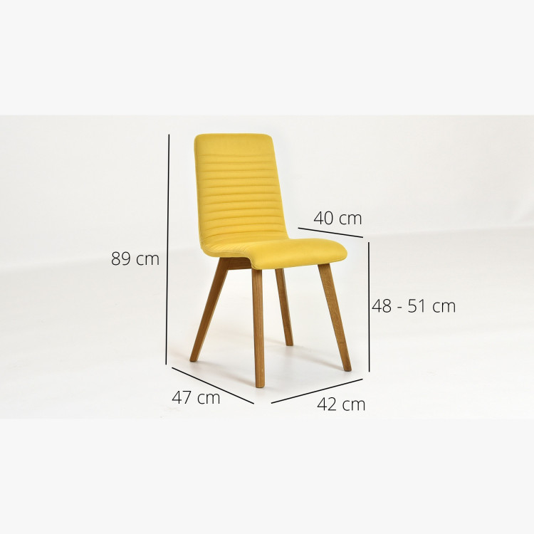 Kárpitozott Arosa székek tölgy lábakkal és York tölgy étkezőasztal