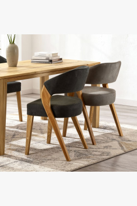 Luxus étkezőszékek Almondo tölgyből, York tölgy asztallal 4 - 8 személyre 2