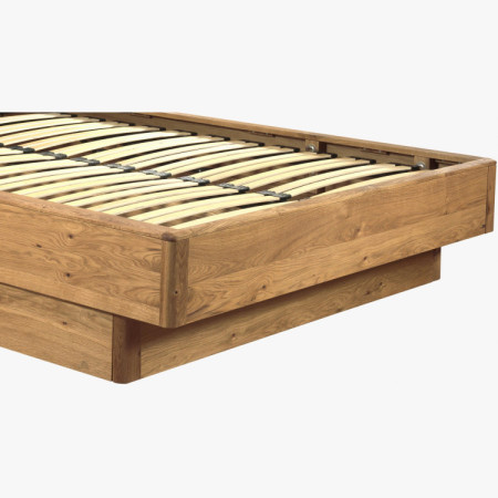 Tölgy masszív ágy tárolóhellyel, Texas 180 cm  - 16