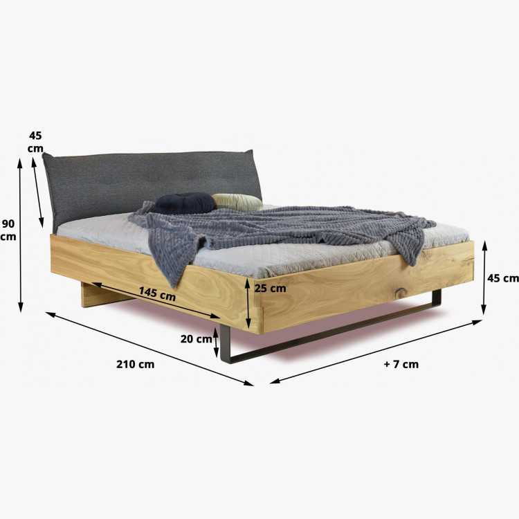 Ágy tölgyfa lábakkal, Toledo 180 x 200 cm  - 10