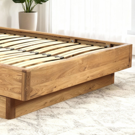 Tölgyfa masszív ágy tárolóhellyel, Texas 160 cm  - 3