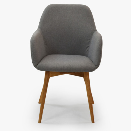 Kinyitható kerek tömör tölgy asztal és székek