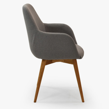 Kinyitható kerek tömör tölgy asztal és székek