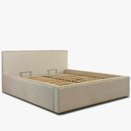 Manželská látková postel v béžové barvě, Vierka 180 x 200 cm  - 7