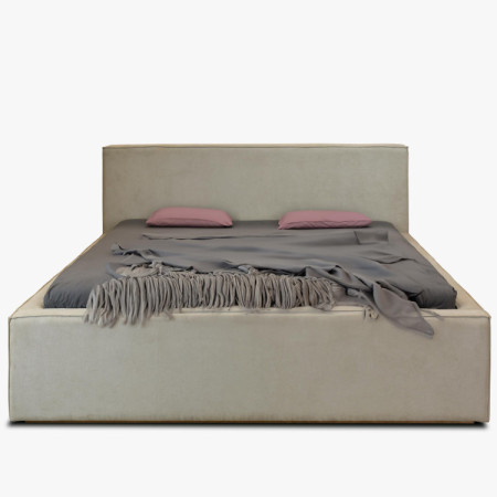 Manželská látková postel v béžové barvě, Vierka 180 x 200 cm  - 9