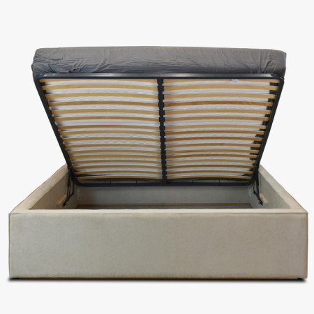 Manželská látková postel v béžové barvě, Vierka 180 x 200 cm  - 10