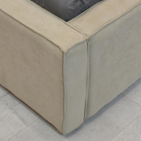 Manželská látková postel v béžové barvě, Vierka 180 x 200 cm  - 12