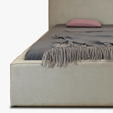 Manželská látková postel v béžové barvě, Vierka 180 x 200 cm  - 13