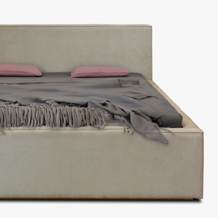 Manželská látková postel v béžové barvě, Vierka 180 x 200 cm  - 14