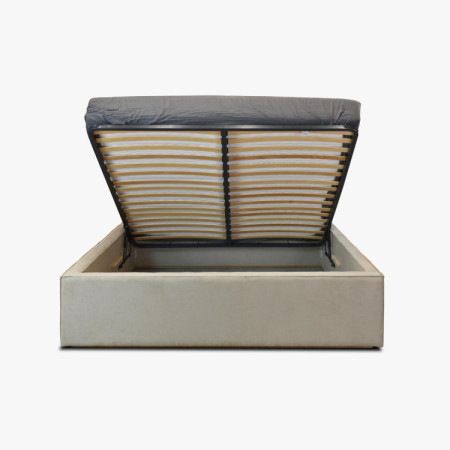 Manželská látková postel v béžové barvě, Vierka 180 x 200 cm  - 15